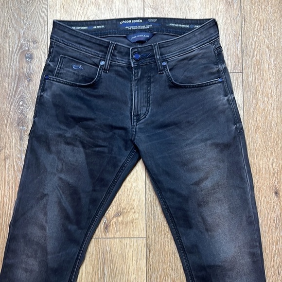 Jacob Cohen Black Wash Cropped Skinny Jeans Size 30 - Picture 3 of 8
